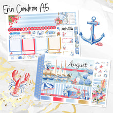 Load image into Gallery viewer, New Release August Hamptons monthly - Erin Condren Vertical Horizontal 7"x9", Happy Planner Classic, Mini &amp; Big