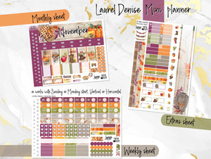 November Spice -for Laurel Denise Planner stickers - Portrait, Mini, Vertical, Horizontal & Project