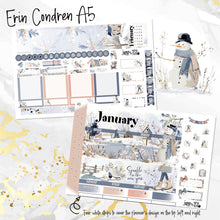 Load image into Gallery viewer, January Winter Haze monthly - Erin Condren Vertical Horizontal 7&quot;x9&quot;, Happy Planner Classic, Mini &amp; Big