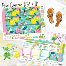 Load image into Gallery viewer, June Citrus Summer monthly - Erin Condren Vertical Horizontal 7"x9", Happy Planner Classic, Mini &amp; Big