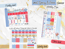 Load image into Gallery viewer, New Release August Hamptons -for Laurel Denise Planner stickers -Scout/Portrait, Anne/Vertical, Nancy/Horizontal, Rose/Project &amp; Mini