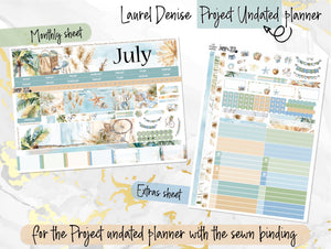 July Beach Days-for Laurel Denise Planner stickers - Portrait, Mini, Vertical, Horizontal & Project