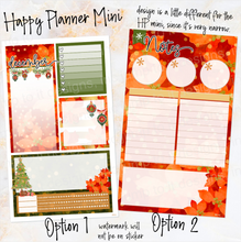 Load image into Gallery viewer, New Release December Poinsettia Glow Notes monthly sticker -25/26 Erin Condren Vertical Horizontal 7"x9", Happy Planner Classic, Mini &amp; Big