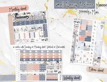 Load image into Gallery viewer, January Winter Haze -for Laurel Denise Planner stickers -Scout/Portrait, Anne/Vertical, Nancy/Horizontal, Rose/Project &amp; Mini