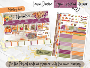 November Spice -for Laurel Denise Planner stickers - Portrait, Mini, Vertical, Horizontal & Project