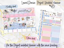 Load image into Gallery viewer, January Midnight Kisses NYE -for Laurel Denise Planner stickers - Portrait, Mini, Vertical, Horizontal &amp; Project