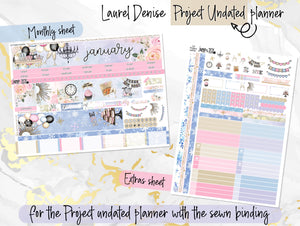 January Midnight Kisses NYE -for Laurel Denise Planner stickers - Portrait, Mini, Vertical, Horizontal & Project