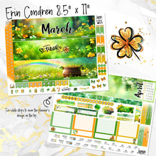 Load image into Gallery viewer, New Release March Lucky Charm monthly - Erin Condren Vertical Horizontal 7"x9", Happy Planner Classic, Mini &amp; Big