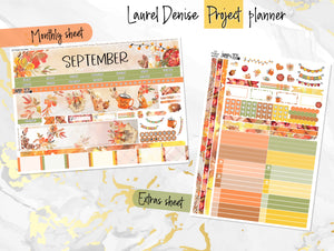 Sweet September -for Laurel Denise Planner stickers - Portrait, Mini, Vertical, Horizontal & Project