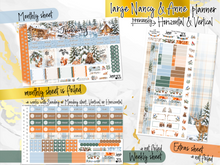 Load image into Gallery viewer, New Release January Snowy Hollow FOIL -for Laurel Denise Planner stickers -Scout/Portrait, Anne/Vertical, Nancy/Horizontal, Small/Mini