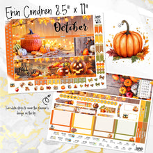 Load image into Gallery viewer, October Rustic monthly - Erin Condren Vertical Horizontal 7&quot;x9&quot;, Happy Planner Classic, Mini &amp; Big