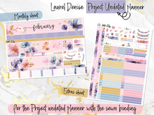 Load image into Gallery viewer, February Floral Romance -for Laurel Denise Planner stickers - Portrait, Mini, Vertical, Horizontal &amp; Project