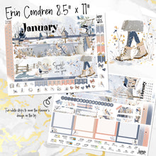 Load image into Gallery viewer, January Winter Haze monthly - Erin Condren Vertical Horizontal 7&quot;x9&quot;, Happy Planner Classic, Mini &amp; Big