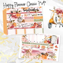 Load image into Gallery viewer, September Harvest Blush FOILED monthly - Erin Condren Vertical Horizontal 7&quot;x9&quot;, Happy Planner Classic
