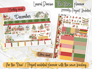 New Release December Winter Pines for Laurel Denise Planner stickers - Scout/Portrait, Anne/Vertical, Nancy/Horizontal, Rose/Project & Mini