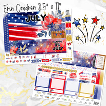 Load image into Gallery viewer, July Freedom monthly - Erin Condren Vertical Horizontal 7"x9", Happy Planner Classic, Mini &amp; Big