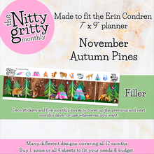 Load image into Gallery viewer, November Autumn Pines - The Nitty Gritty Monthly - Erin Condren Vertical Horizontal