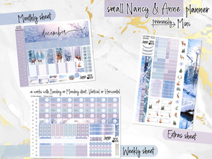 December Winters Dream -for Laurel Denise Planner stickers -Scout/Portrait, Anne/Vertical, Nancy/Horizontal, Rose/Project & Mini (Copy)