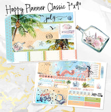 Load image into Gallery viewer, July Lazy Days FOILED monthly - Erin Condren Vertical Horizontal 7&quot;x9&quot;, Happy Planner Classic