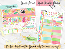 Load image into Gallery viewer, June Hello Summer -for Laurel Denise Planner stickers - Portrait, Mini, Vertical, Horizontal &amp; Project