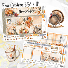 Load image into Gallery viewer, New Release November Thankful Hearts monthly - Erin Condren Vertical Horizontal 7"x9", Happy Planner Classic, Mini &amp; Big