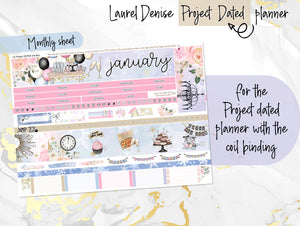 January Midnight Kisses NYE -for Laurel Denise Planner stickers - Portrait, Mini, Vertical, Horizontal & Project