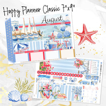 Load image into Gallery viewer, New Release August Hamptons monthly - Erin Condren Vertical Horizontal 7"x9", Happy Planner Classic, Mini &amp; Big