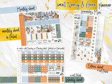Load image into Gallery viewer, New Release January Snowy Hollow FOIL -for Laurel Denise Planner stickers -Scout/Portrait, Anne/Vertical, Nancy/Horizontal, Small/Mini