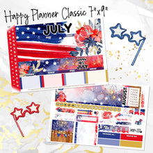 Load image into Gallery viewer, July Freedom monthly - Erin Condren Vertical Horizontal 7"x9", Happy Planner Classic, Mini &amp; Big
