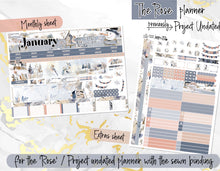Load image into Gallery viewer, January Winter Haze -for Laurel Denise Planner stickers -Scout/Portrait, Anne/Vertical, Nancy/Horizontal, Rose/Project &amp; Mini