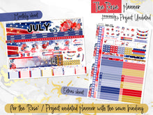 Load image into Gallery viewer, July Freedom -for Laurel Denise Planner stickers -Scout/Portrait, Anne/Vertical, Nancy/Horizontal, Rose/Project &amp; Mini