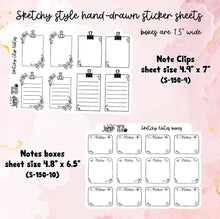 Load image into Gallery viewer, New Release Sketchy Hand-Drawn decorative boxes planner (S-150+)