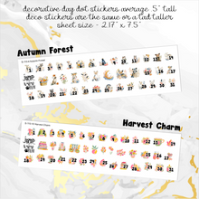 Load image into Gallery viewer, Decorative day dot planner calendar stickers Spring Summer Fall Winter      (S-110+)