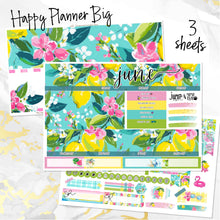 Load image into Gallery viewer, June Citrus Summer monthly - Erin Condren Vertical Horizontal 7"x9", Happy Planner Classic, Mini &amp; Big