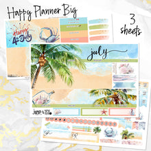Load image into Gallery viewer, July Lazy Days monthly - Erin Condren Vertical Horizontal 7&quot;x9&quot;, Happy Planner Classic, Mini &amp; Big