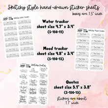 Load image into Gallery viewer, New Release Sketchy Hand-Drawn decorative boxes planner (S-150+)