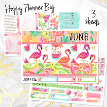 Load image into Gallery viewer, June Hello Summer monthly - Erin Condren Vertical Horizontal 7&quot;x9&quot;, Happy Planner Classic, Mini &amp; Big
