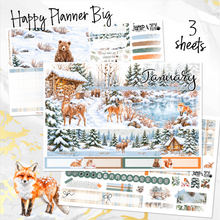 Load image into Gallery viewer, New Release January Snowy Hollow '27 monthly - Erin Condren Vertical Horizontal 7"x9", Happy Planner Classic, Mini &amp; Big (Copy)