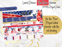 Load image into Gallery viewer, July Freedom -for Laurel Denise Planner stickers -Scout/Portrait, Anne/Vertical, Nancy/Horizontal, Rose/Project &amp; Mini
