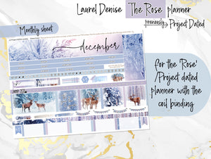 December Winters Dream -for Laurel Denise Planner stickers -Scout/Portrait, Anne/Vertical, Nancy/Horizontal, Rose/Project & Mini (Copy)