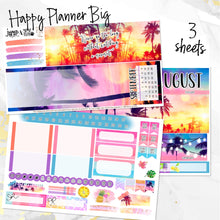 Load image into Gallery viewer, New Release August Sunset in Paradise monthly - Erin Condren Vertical Horizontal 7"x9", Happy Planner Classic, Mini &amp; Big