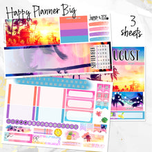 Load image into Gallery viewer, August Sunset in Paradise monthly - Erin Condren Vertical Horizontal 7&quot;x9&quot;, Happy Planner Classic, Mini &amp; Big
