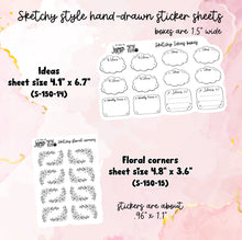 Load image into Gallery viewer, New Release Sketchy Hand-Drawn decorative boxes planner (S-150+)