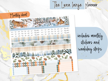 Load image into Gallery viewer, New Release January Snowy Hollow -for Laurel Denise Planner stickers -Scout/Portrait, Anne/Vertical, Nancy/Horizontal, Rose/Project, Luna &amp; Mini