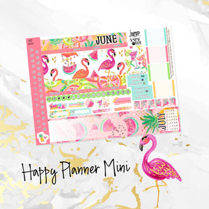 June Hello Summer monthly - Erin Condren Vertical Horizontal 7"x9", Happy Planner Classic, Mini & Big