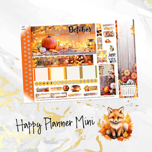 October Rustic monthly - Erin Condren Vertical Horizontal 7"x9", Happy Planner Classic, Mini & Big