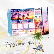 Load image into Gallery viewer, New Release August Sunset in Paradise monthly - Erin Condren Vertical Horizontal 7"x9", Happy Planner Classic, Mini &amp; Big