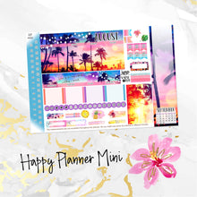 Load image into Gallery viewer, August Sunset in Paradise monthly - Erin Condren Vertical Horizontal 7&quot;x9&quot;, Happy Planner Classic, Mini &amp; Big