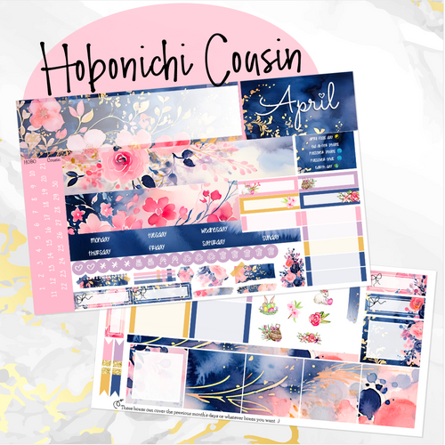 April Spring Blush '24 monthly - Hobonichi Cousin A5 personal planner