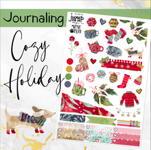 Load image into Gallery viewer, Cozy Holiday Christmas JOURNAL sheet - planner stickers          (S-132-12)